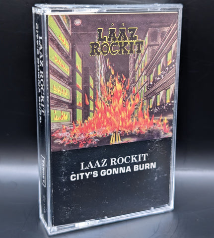 Laaz Rockit - City's Gonna Burn Tape (1984 Target Entertainment)[USED]